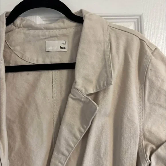 Women's Cream Jumpsuit - Picture 3 of 3